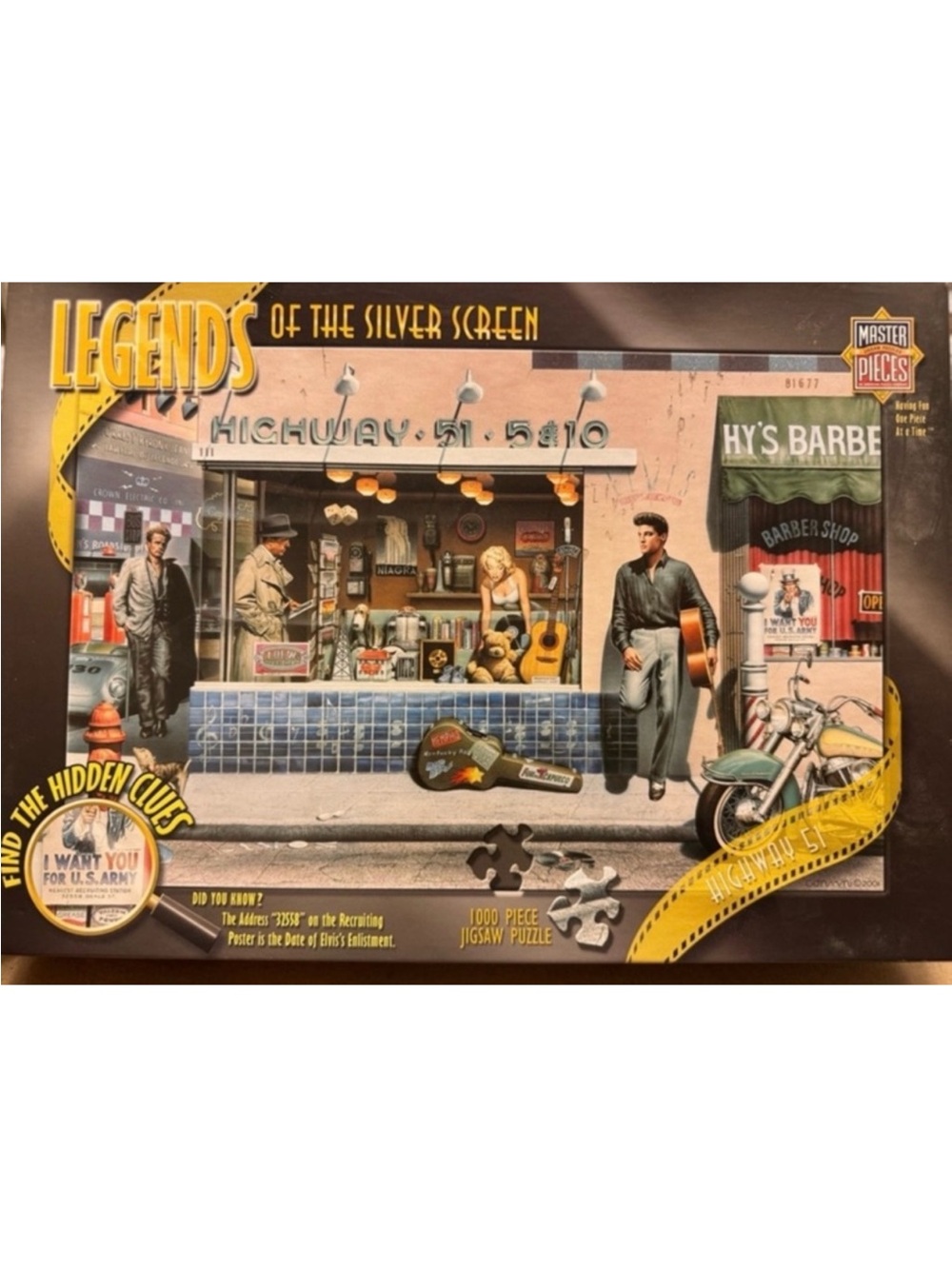 MasterPieces Legends Silver Screen 1000pc Puzzle Music Elvis Marylin Monroe